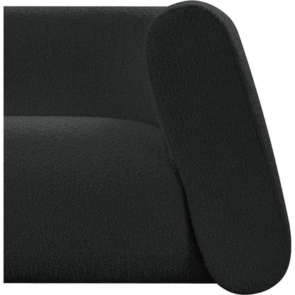 Abbington Black Boucle Fabric Loveseat