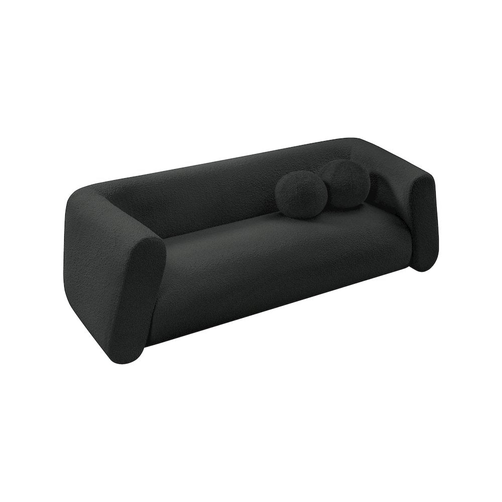 Abbington Black Boucle Fabric Sofa