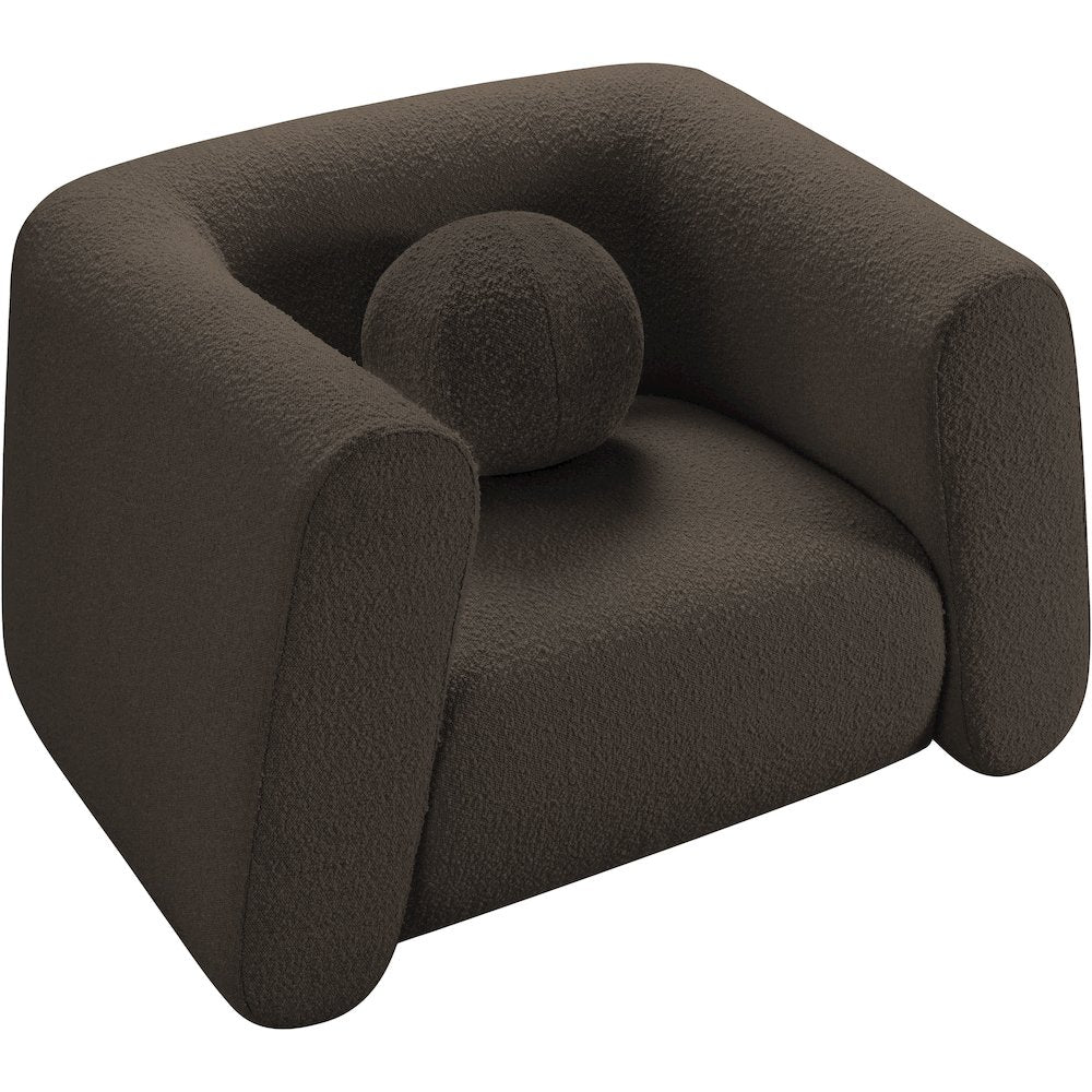 Abbington Brown Boucle Fabric Chair