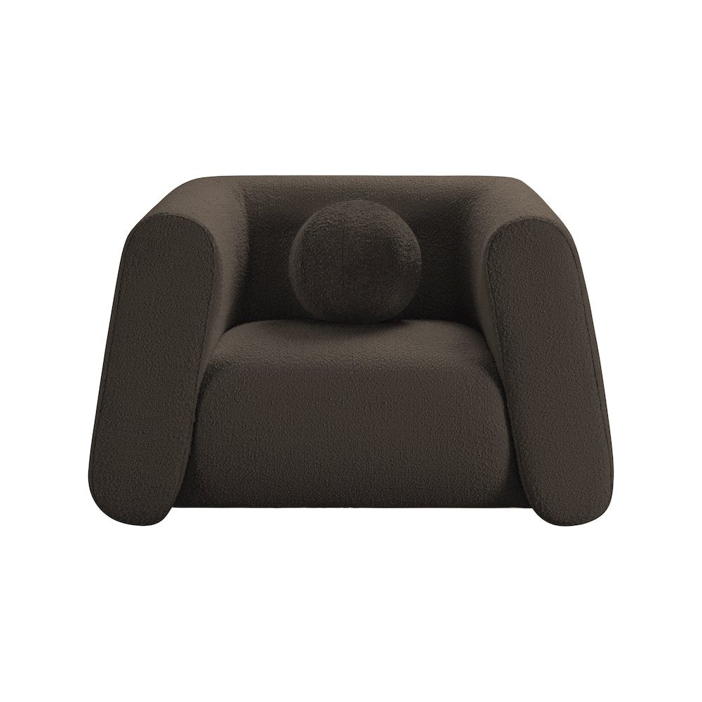 Abbington Brown Boucle Fabric Chair