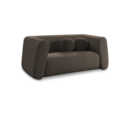Abbington Brown Boucle Fabric Loveseat