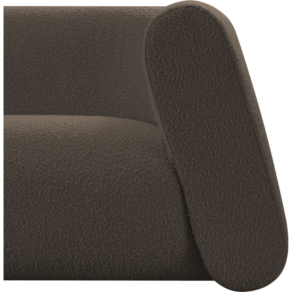 Abbington Brown Boucle Fabric Loveseat