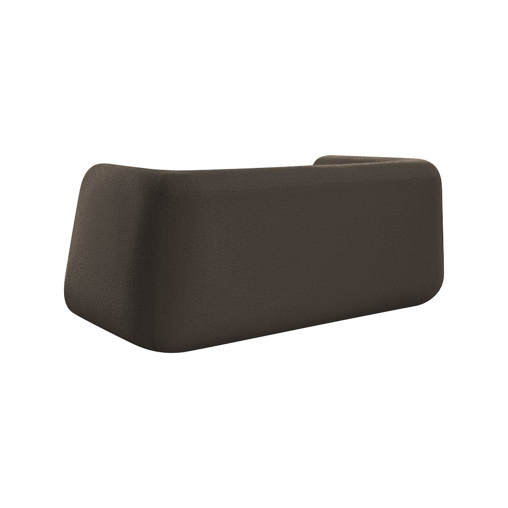 Abbington Brown Boucle Fabric Loveseat