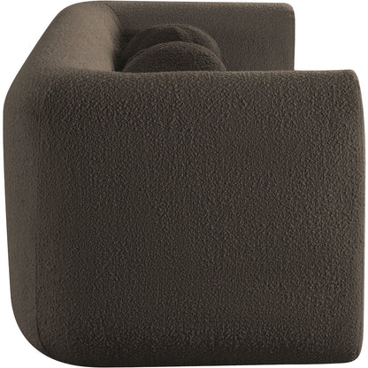 Abbington Brown Boucle Fabric Loveseat