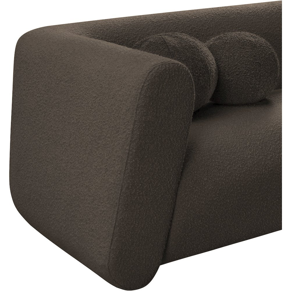 Abbington Brown Boucle Fabric Sofa