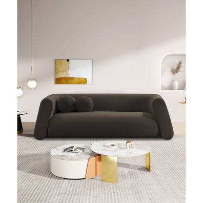 Abbington Brown Boucle Fabric Sofa