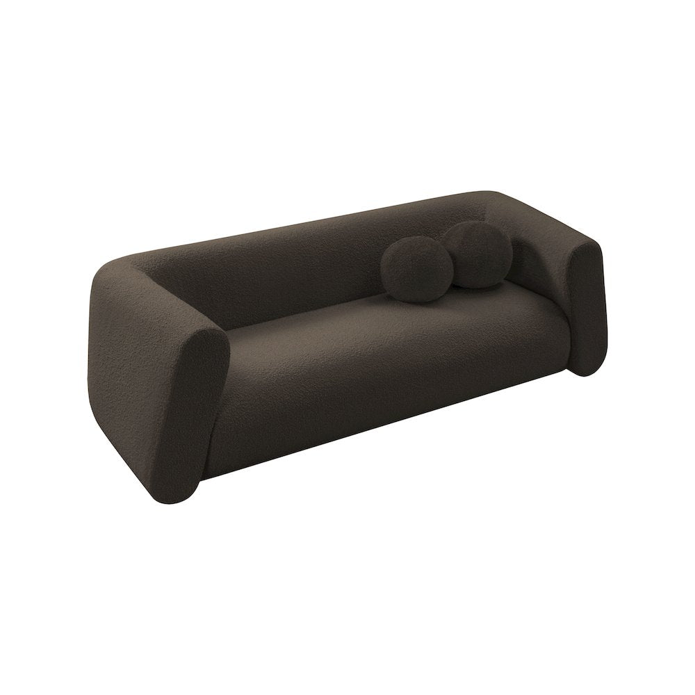 Abbington Brown Boucle Fabric Sofa