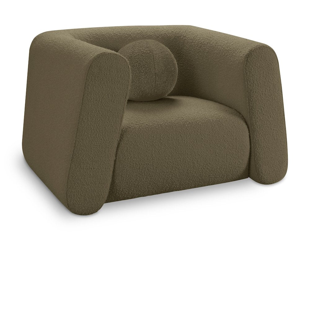 Abbington Olive Boucle Fabric Chair