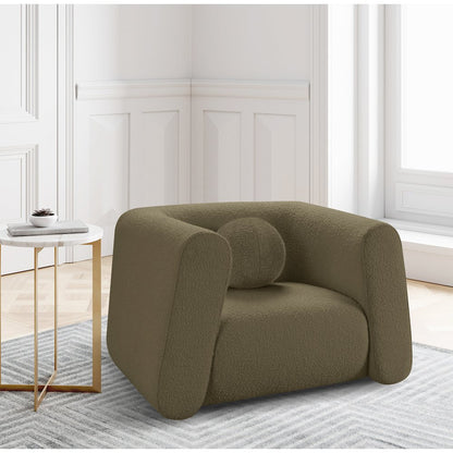 Abbington Olive Boucle Fabric Chair