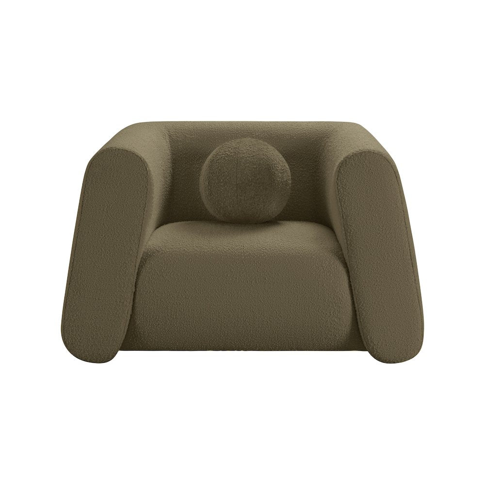 Abbington Olive Boucle Fabric Chair