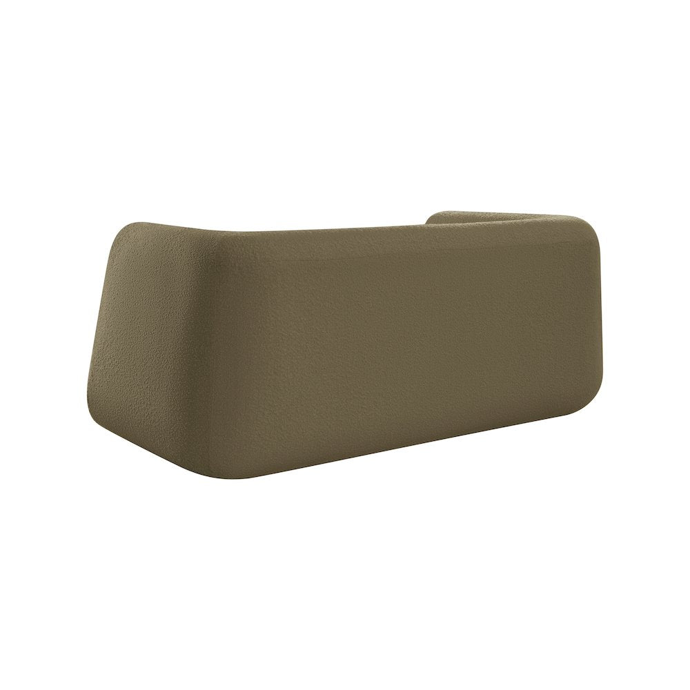Abbington Olive Boucle Fabric Loveseat