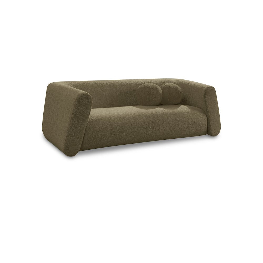Abbington Olive Boucle Fabric Sofa