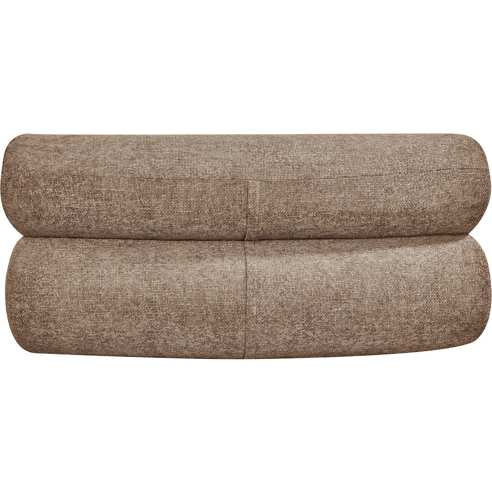 Bale Brown Chenille Fabric Upholstered Modular Armless Chair
