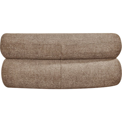 Bale Brown Chenille Fabric Upholstered Modular Armless Chair