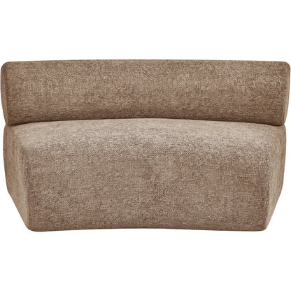 Bale Brown Chenille Fabric Upholstered Modular Armless Chair