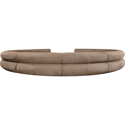 Bale 202" Brown Chenille Fabric Upholstered 10 pc. Modular Sectional