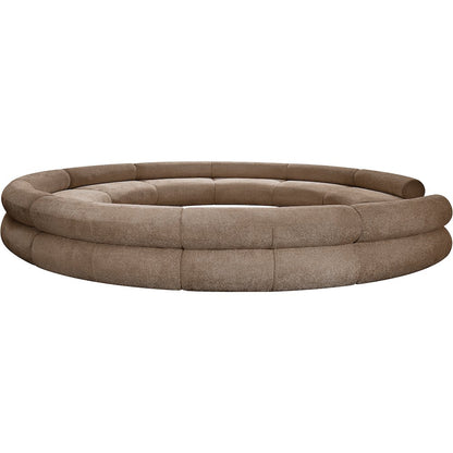 Bale 202" Brown Chenille Fabric Upholstered 10 pc. Modular Sectional