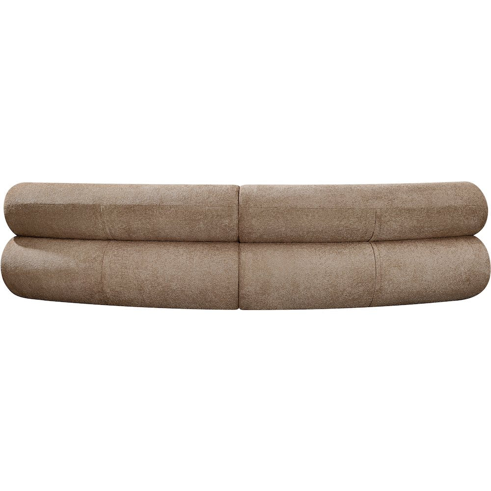 Bale 108" Brown Chenille Fabric Upholstered 2 pc. Modular Sectional