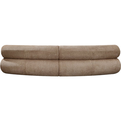Bale 108" Brown Chenille Fabric Upholstered 2 pc. Modular Sectional