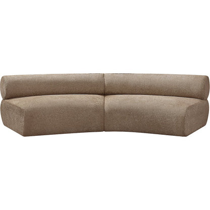Bale 108" Brown Chenille Fabric Upholstered 2 pc. Modular Sectional