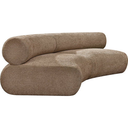 Bale 108" Brown Chenille Fabric Upholstered 2 pc. Modular Sectional