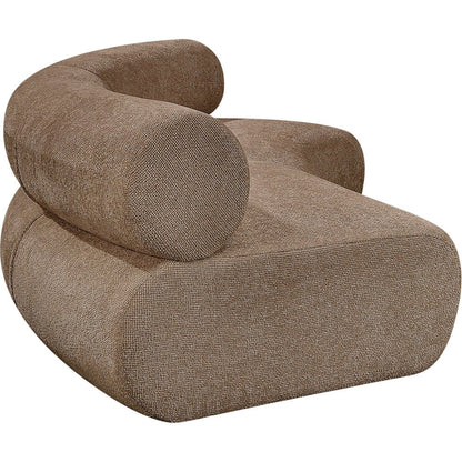 Bale 108" Brown Chenille Fabric Upholstered 2 pc. Modular Sectional