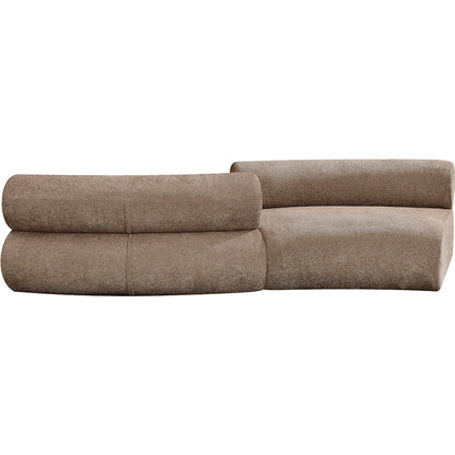Bale 108" Brown Chenille Fabric Upholstered 2 pc. Modular Sectional
