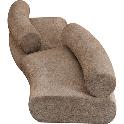 Bale 108" Brown Chenille Fabric Upholstered 2 pc. Modular Sectional