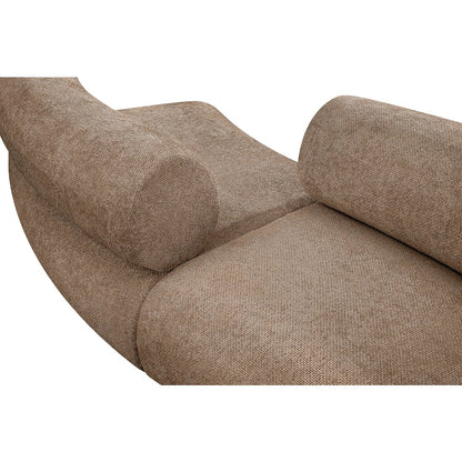 Bale 108" Brown Chenille Fabric Upholstered 2 pc. Modular Sectional