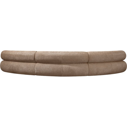 Bale 152" Brown Chenille Fabric Upholstered 3 pc. Modular Sectional