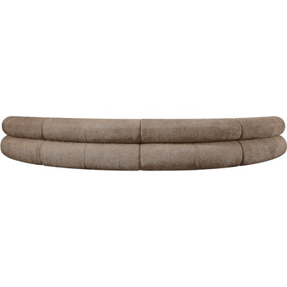 Bale 183" Brown Chenille Fabric Upholstered 4 pc. Modular Sectional