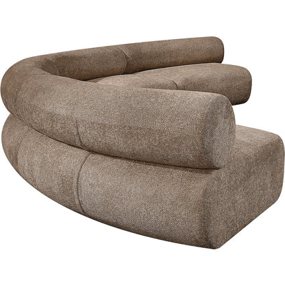Bale 183" Brown Chenille Fabric Upholstered 4 pc. Modular Sectional