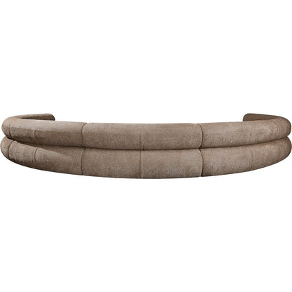 Bale 202" Brown Chenille Fabric Upholstered 7 pc. Modular Sectional