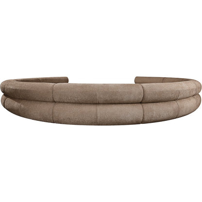 Bale 202" Brown Chenille Fabric Upholstered 9 pc. Modular Sectional