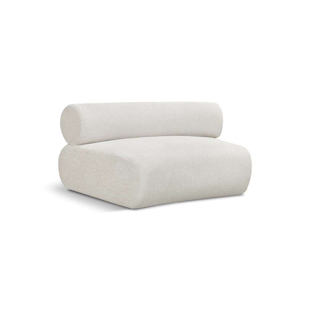 Bale Cream Chenille Fabric Modular Chair