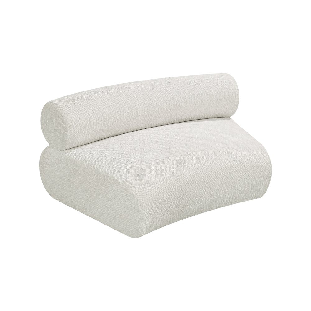 Bale Cream Chenille Fabric Modular Chair