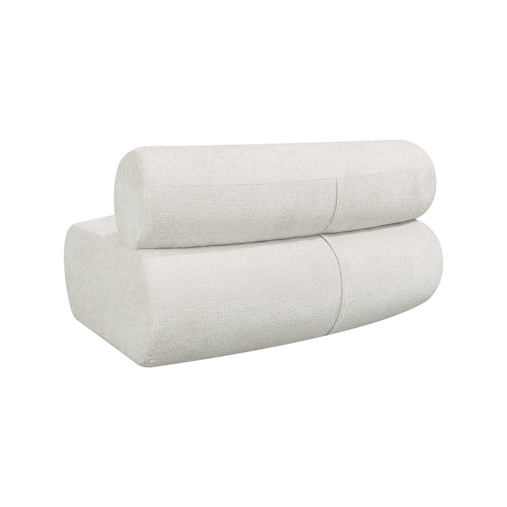 Bale Cream Chenille Fabric Modular Chair