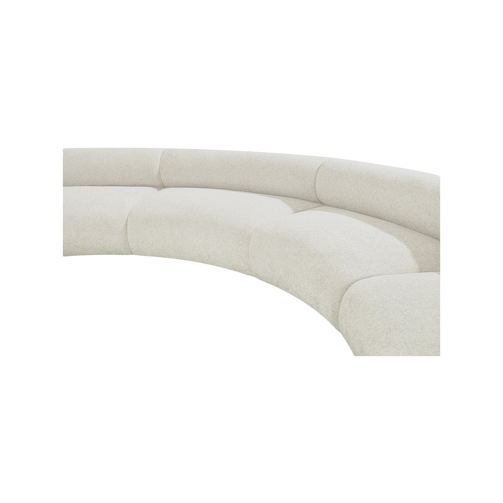 Bale Cream Chenille Fabric Modular Sofa