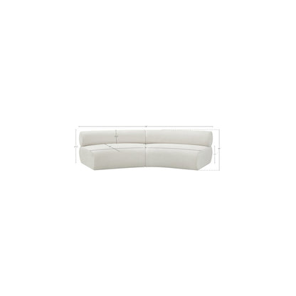 Bale Cream Chenille Fabric Modular Sofa