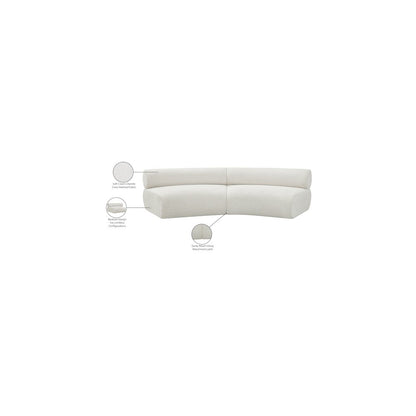 Bale Cream Chenille Fabric Modular Sofa