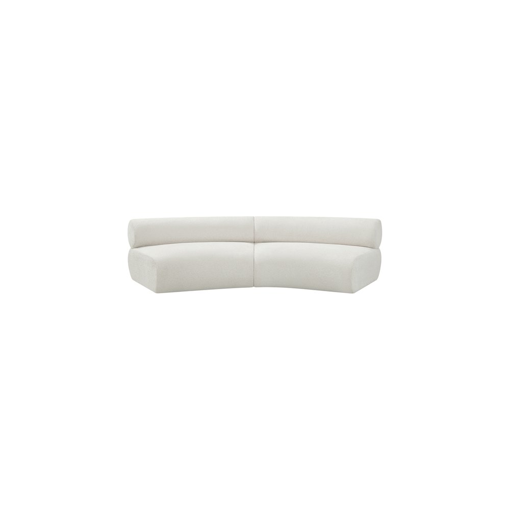 Bale Cream Chenille Fabric Modular Sofa