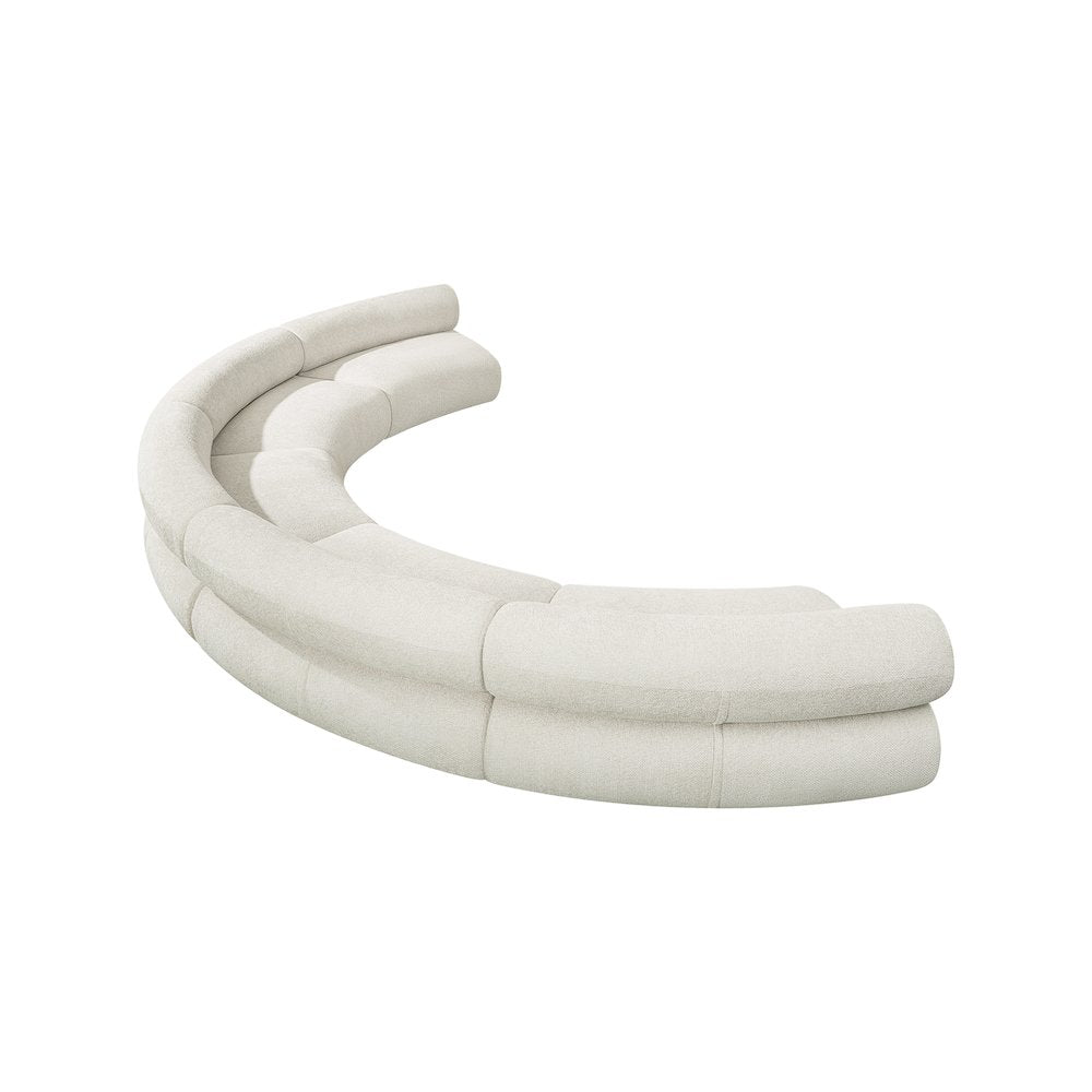 Bale Cream Chenille Fabric Modular Sofa