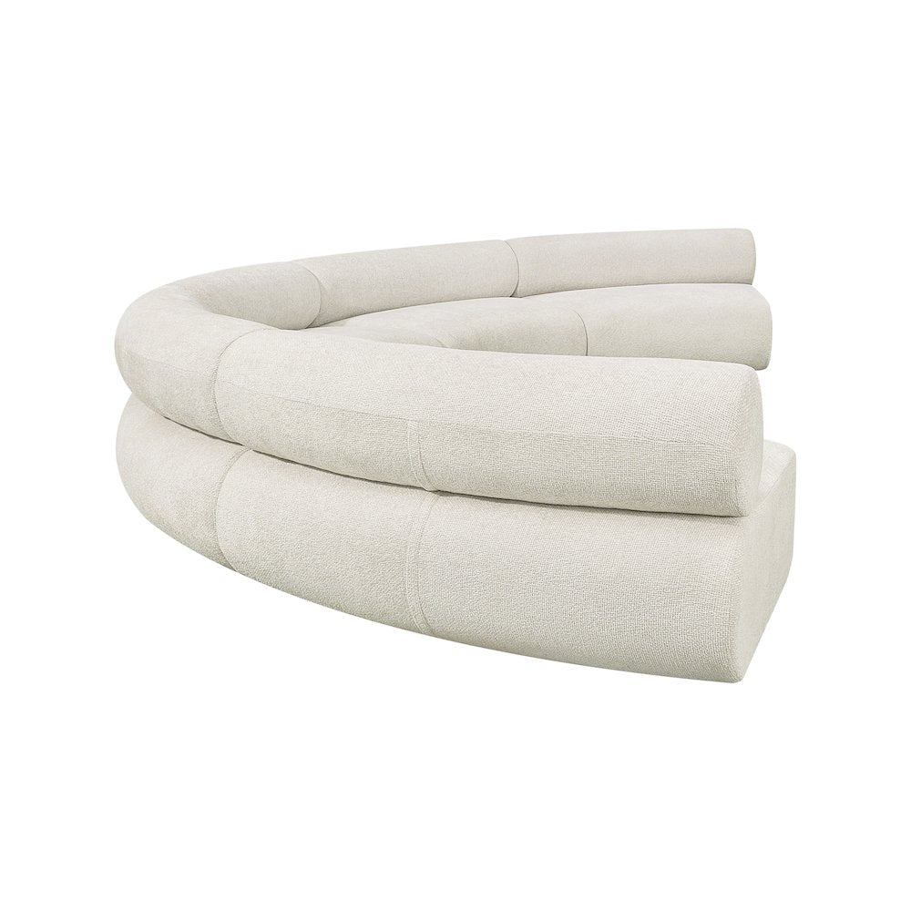 Bale Cream Chenille Fabric Modular Sofa