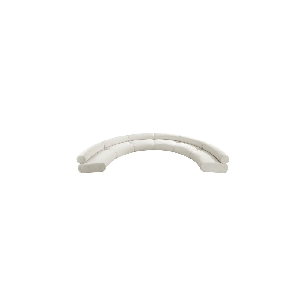 Bale Cream Chenille Fabric Modular Sofa