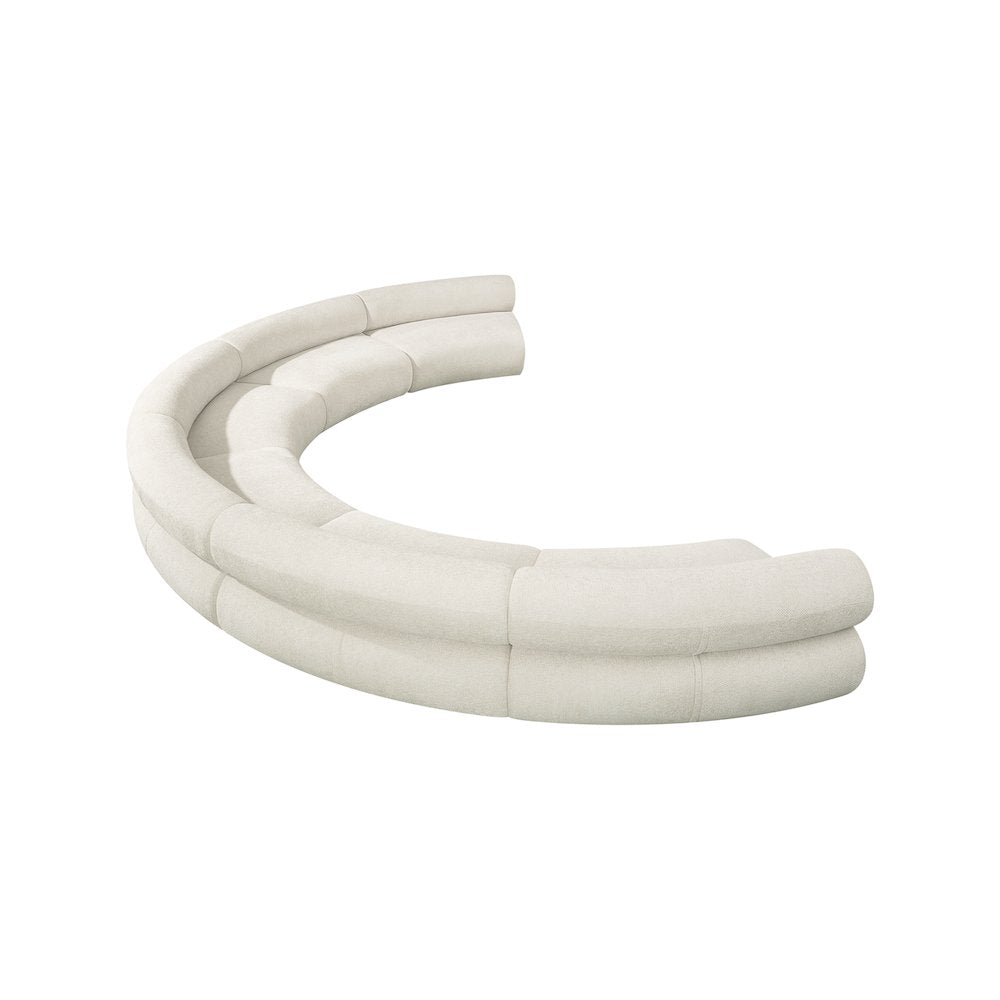 Bale Cream Chenille Fabric Modular Sofa
