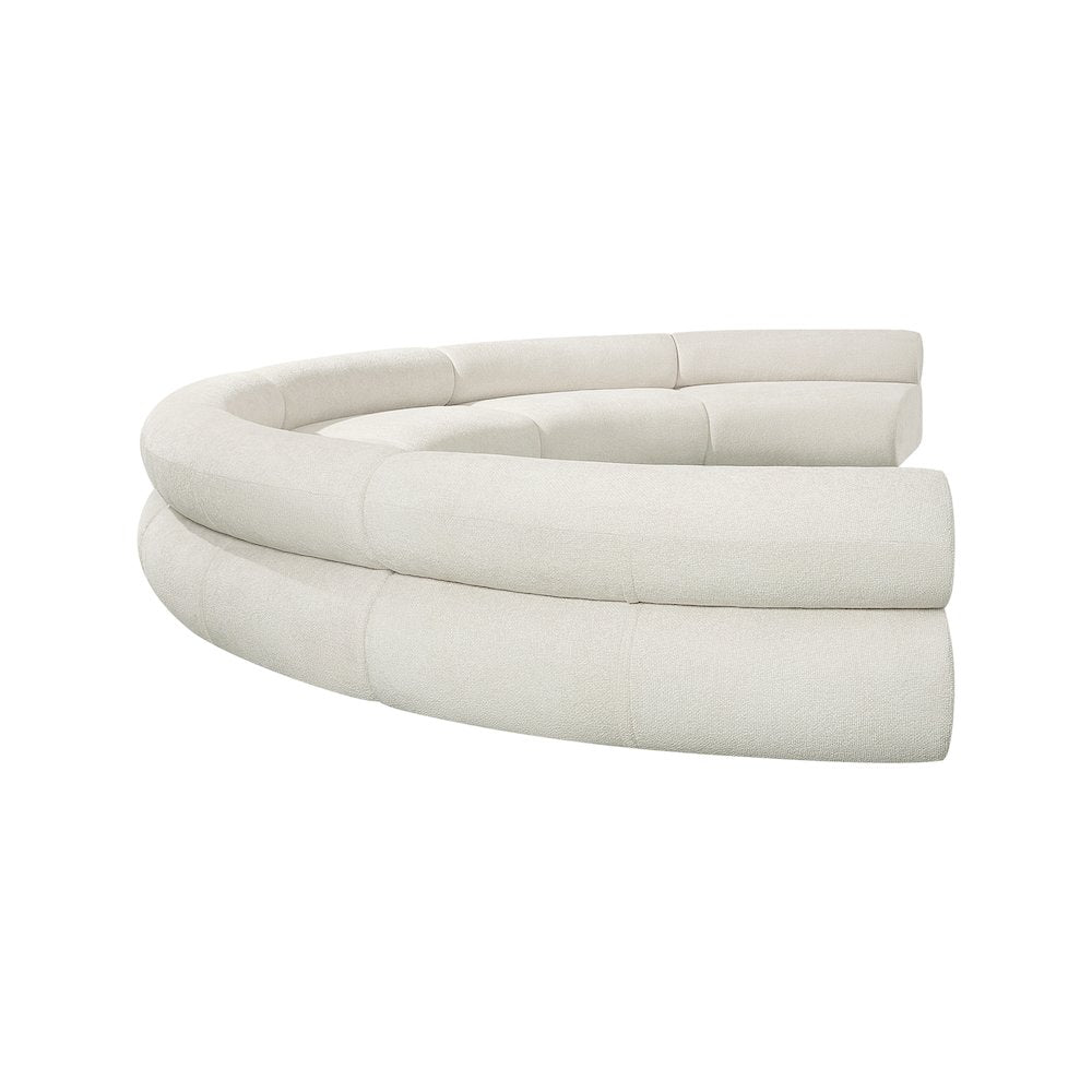 Bale Cream Chenille Fabric Modular Sofa