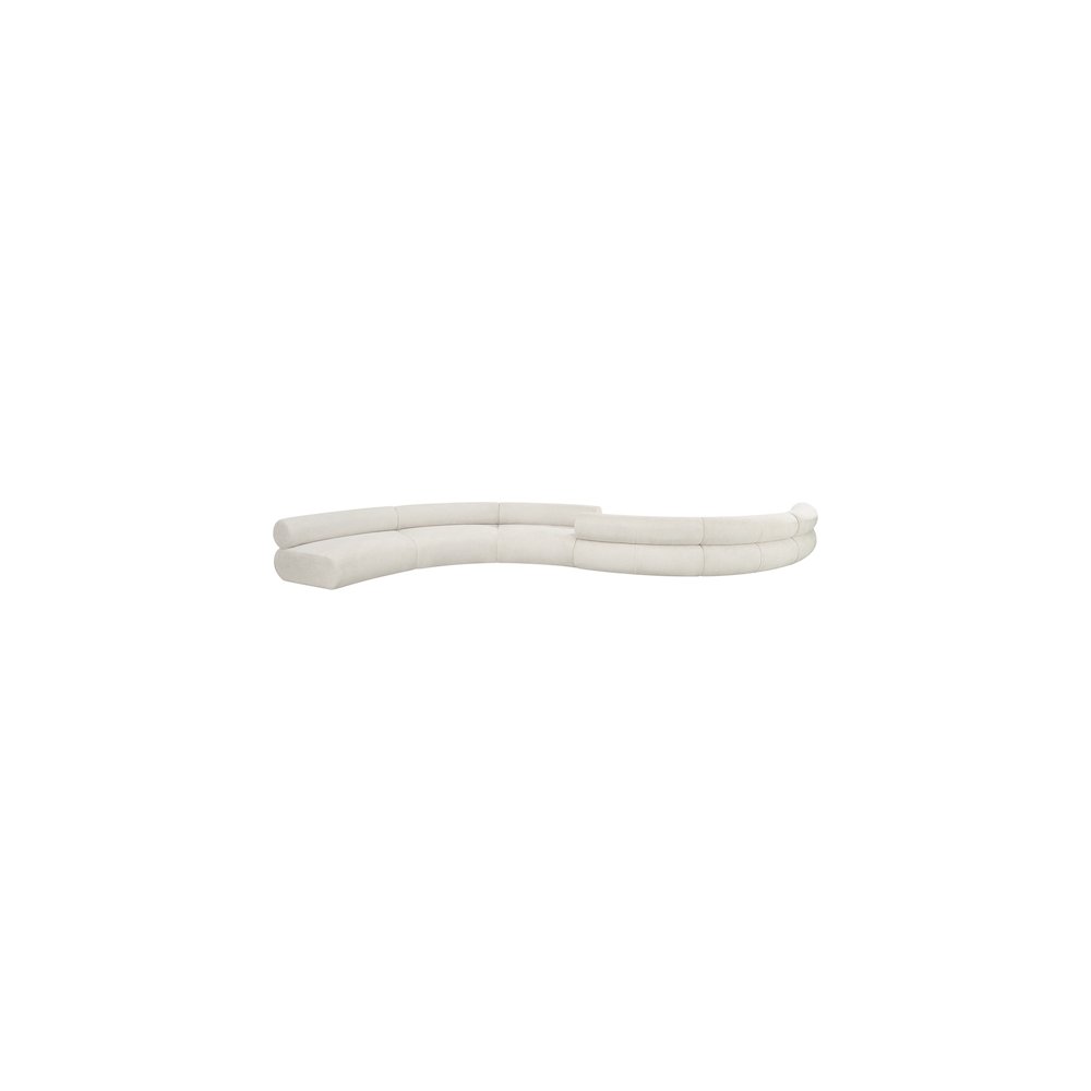 Bale Cream Chenille Fabric Modular Sofa