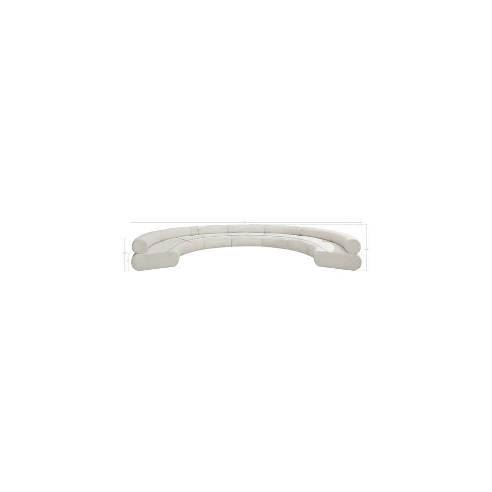 Bale Cream Chenille Fabric Modular Sofa