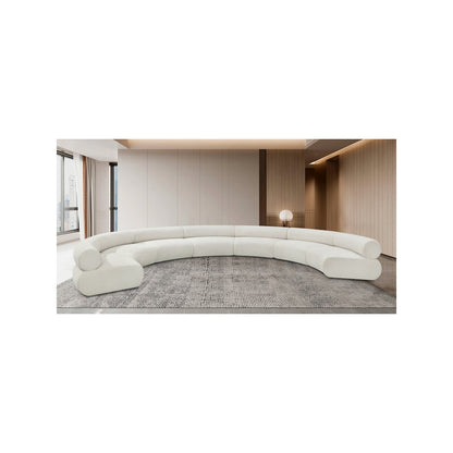 Bale Cream Chenille Fabric Modular Sofa