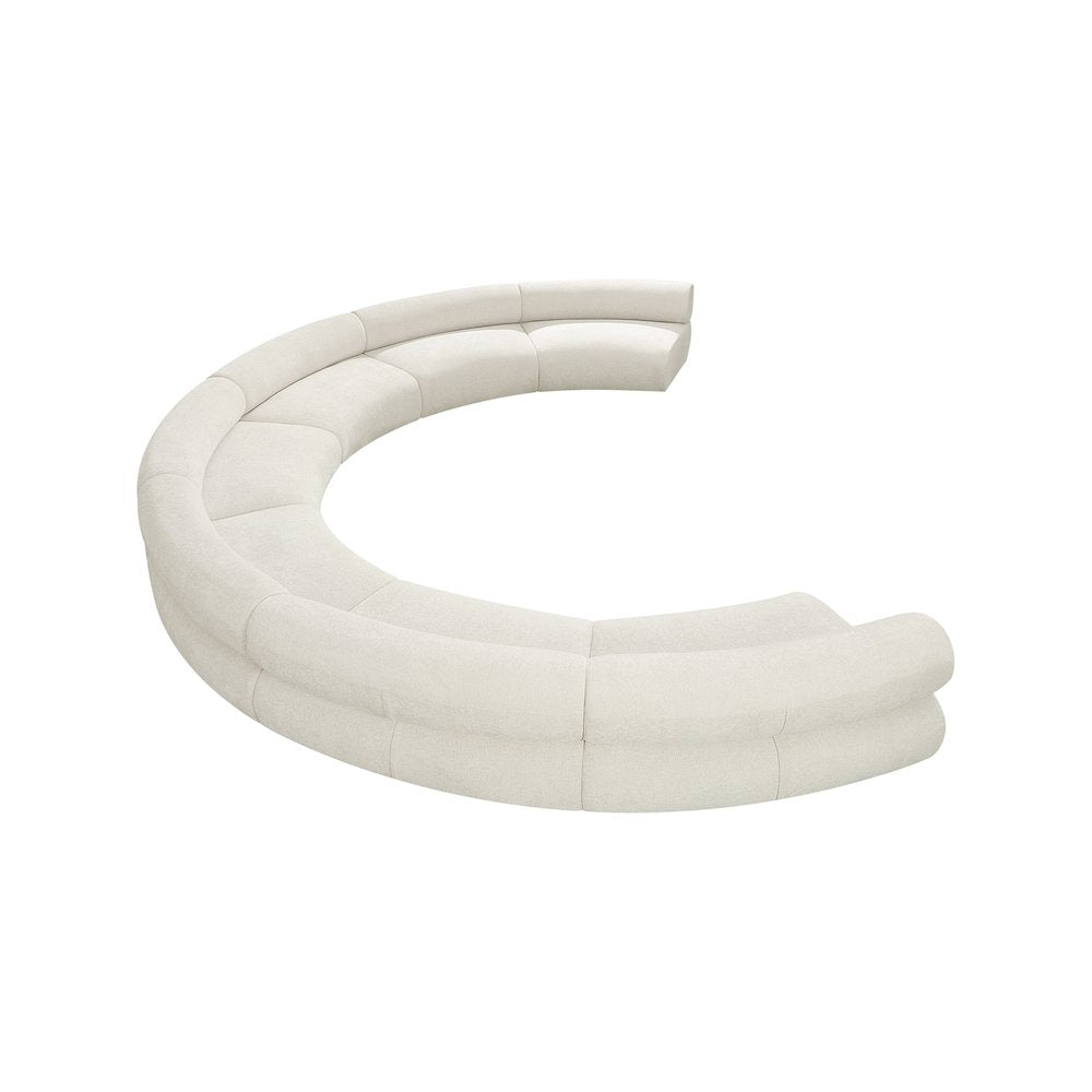 Bale Cream Chenille Fabric Modular Sofa